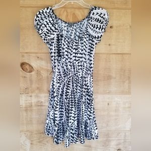 Black and white patterned sundress